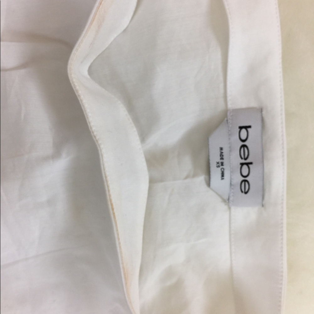 ***FLASH SALE!!!*** BEBE NWOT CHIC WHITE BLOUSE - Picture 6 of 8
